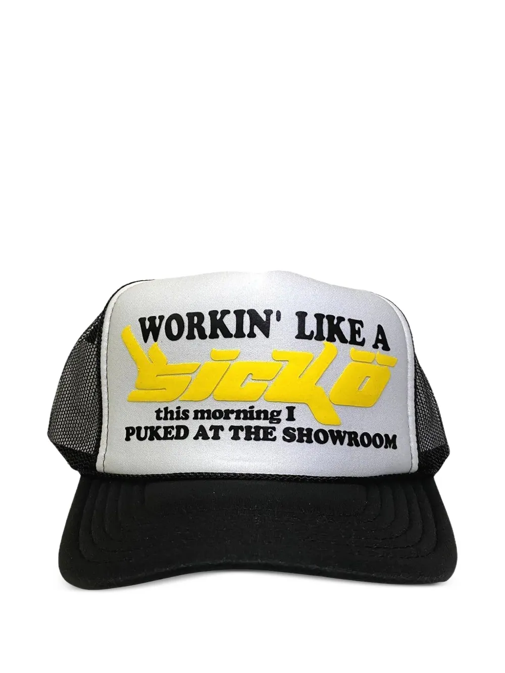logo-print trucker cap