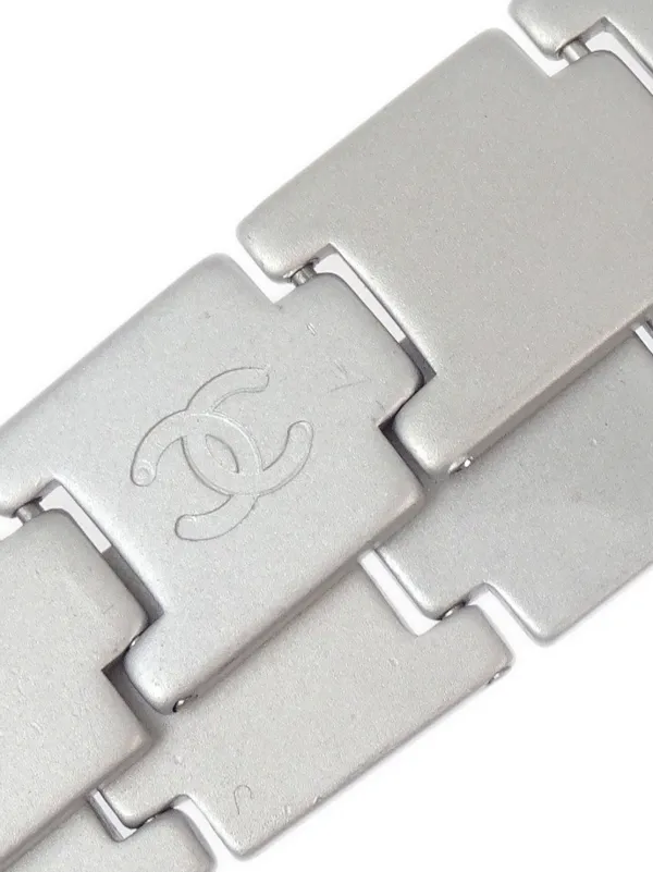 CHANEL Silver Belt 1999 99’ Perfect Condition France CC Vintage S/M 26783945_56406633_1000.jpg main image 2