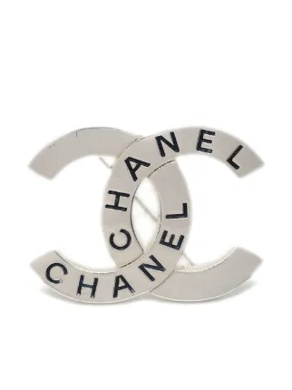CHANEL Pre-Owned 1998 ココマーク ブローチ | シルバートーン
