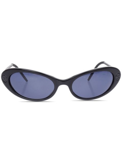 CHANEL 1990-2000s oval-frame sunglasses Women