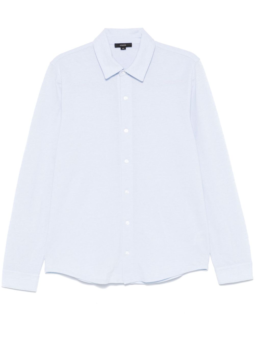 Vince piqué-weave cotton shirt - Blue