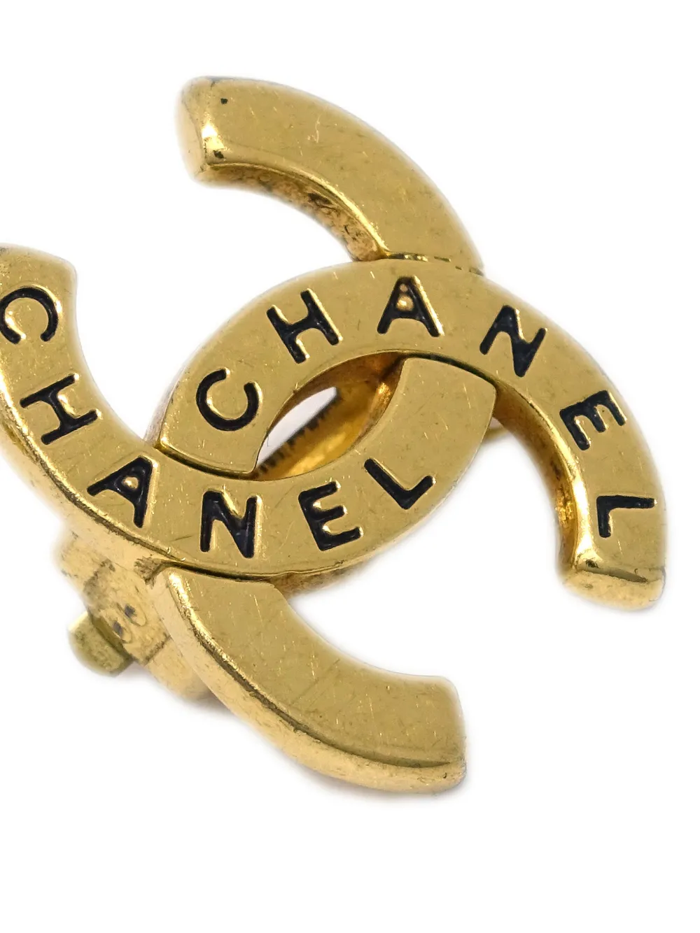 CHANEL Pre-Owned 1998 oorclips met CC-logo - Goud