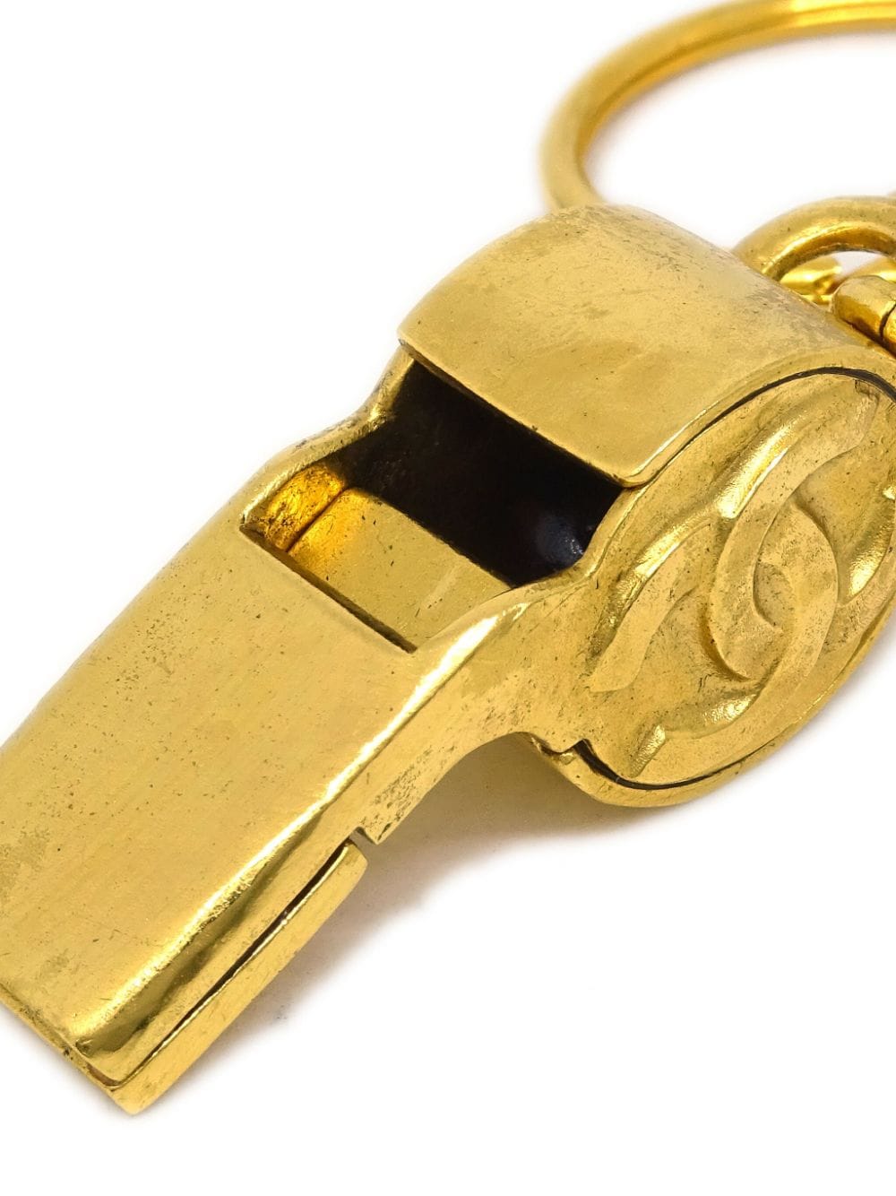 CHANEL Pre-Owned 1997 Whistle sleutelhanger - Goud