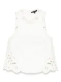 Maje embroidered tank top - Neutrals