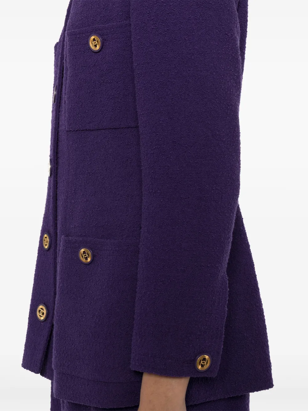 Pre-owned Chanel 1990-2000s Suit Jacket Skirt In Purple