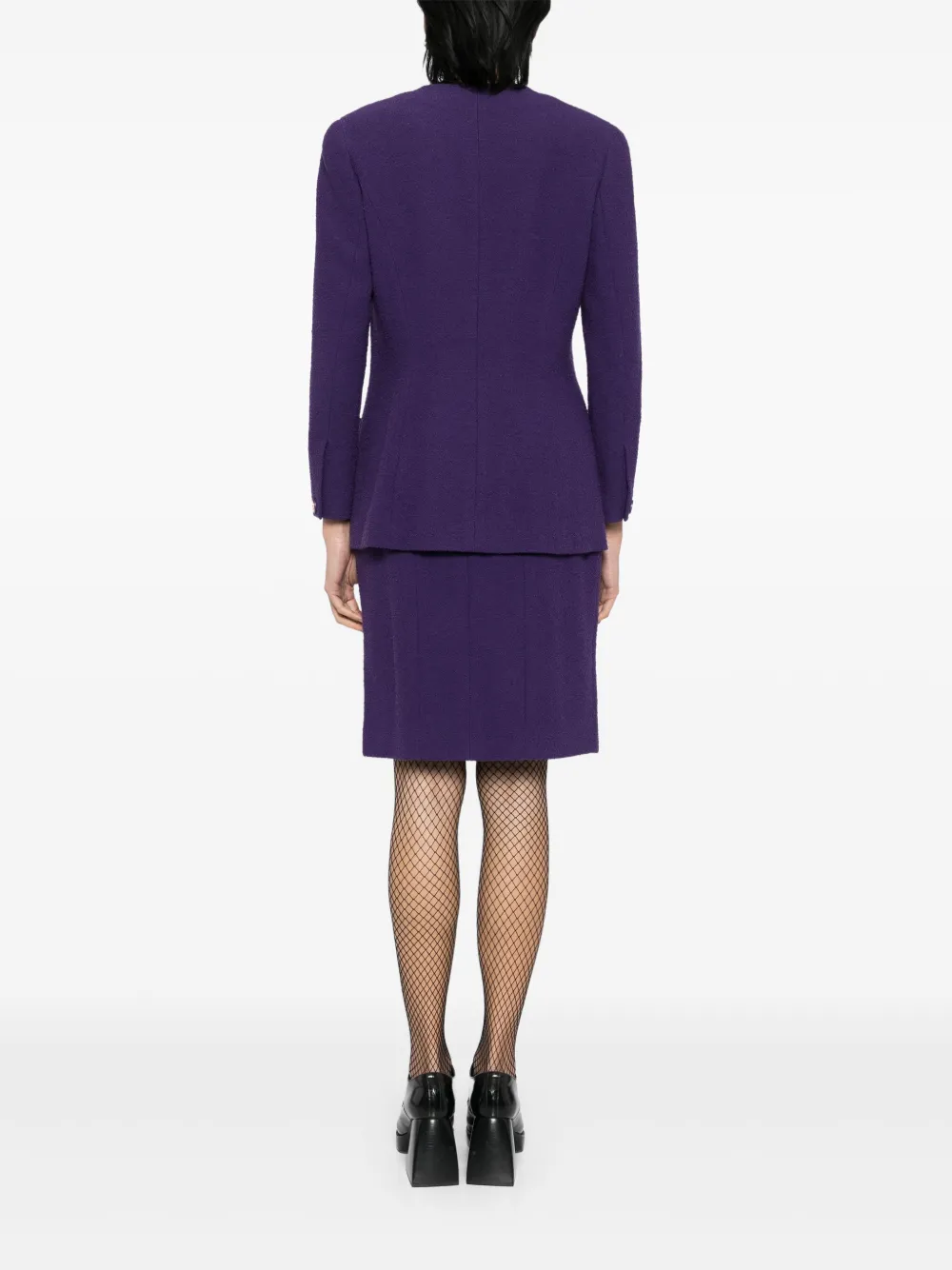 Pre-owned Chanel 1990-2000s Suit Jacket Skirt In Purple