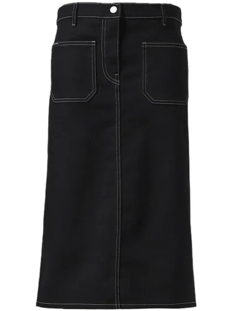 Courrèges denim straight skirt 