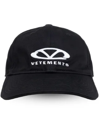 VETEMENTS logo-embroidered Cap | Black | FARFETCH CZ