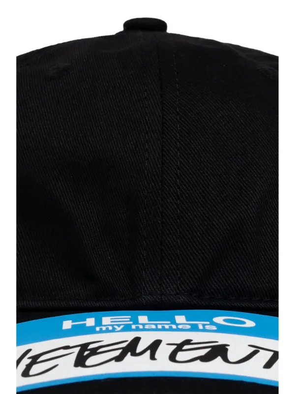 VETEMENTS ロゴ キャップ | ブラック | FARFETCH JP