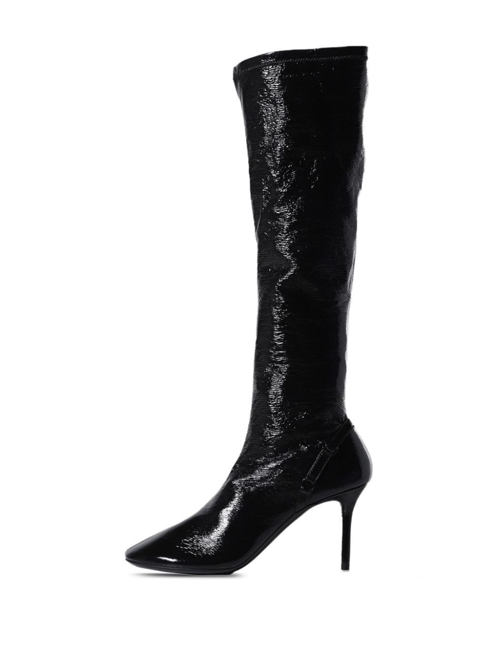 Shop Courrèges 75mm Oblique Boots In Black