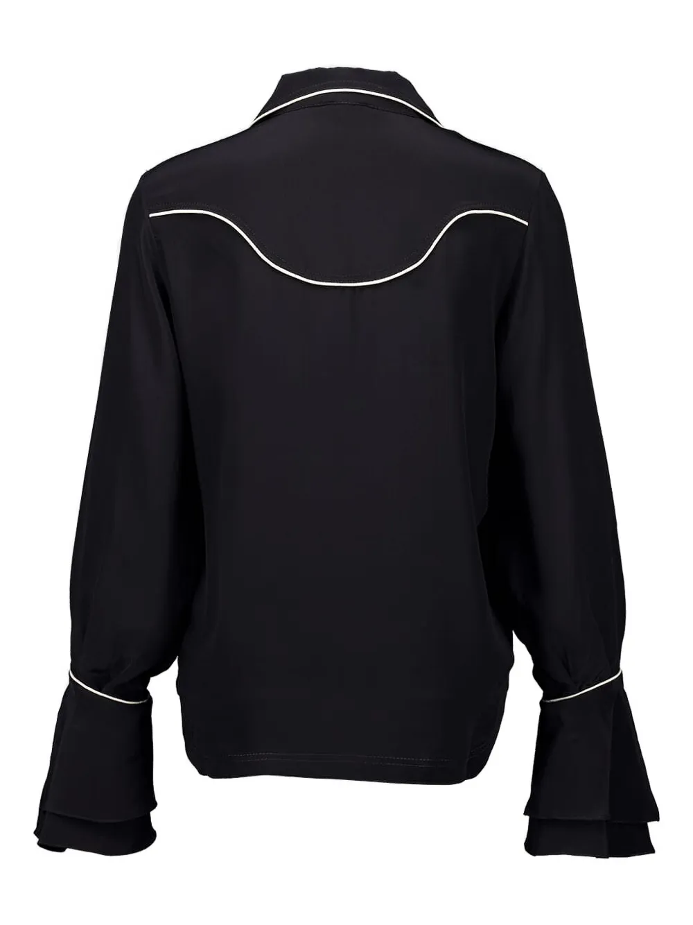 Johanna Ortiz Blouse met manchetten met afwerking - Zwart