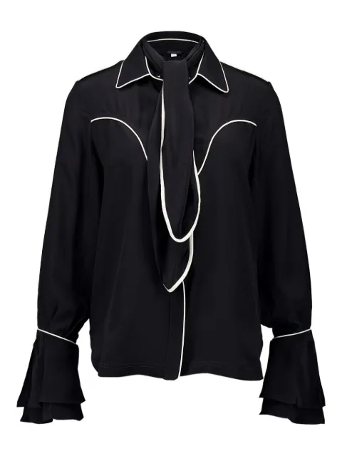 Johanna Ortiz piped-cuff shirt