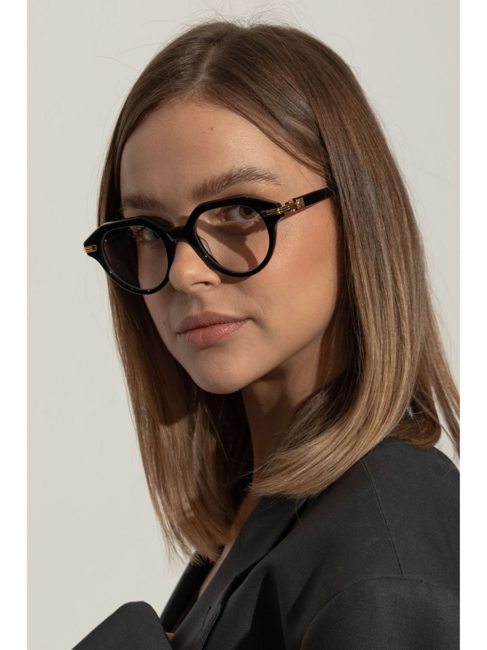 BALMAIN EYEWEAR GEOMETRIC-FRAME GLASSES 