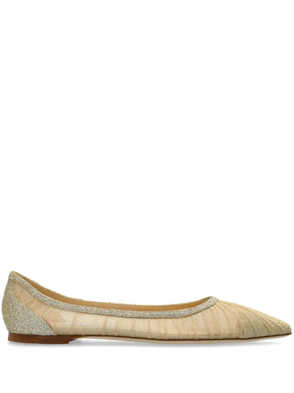 関税,送料無料JIMMY CHOO Love フラットパンプス Jimmy Choo Love フラットパンプス | ニュートラル | FARFETCH JP