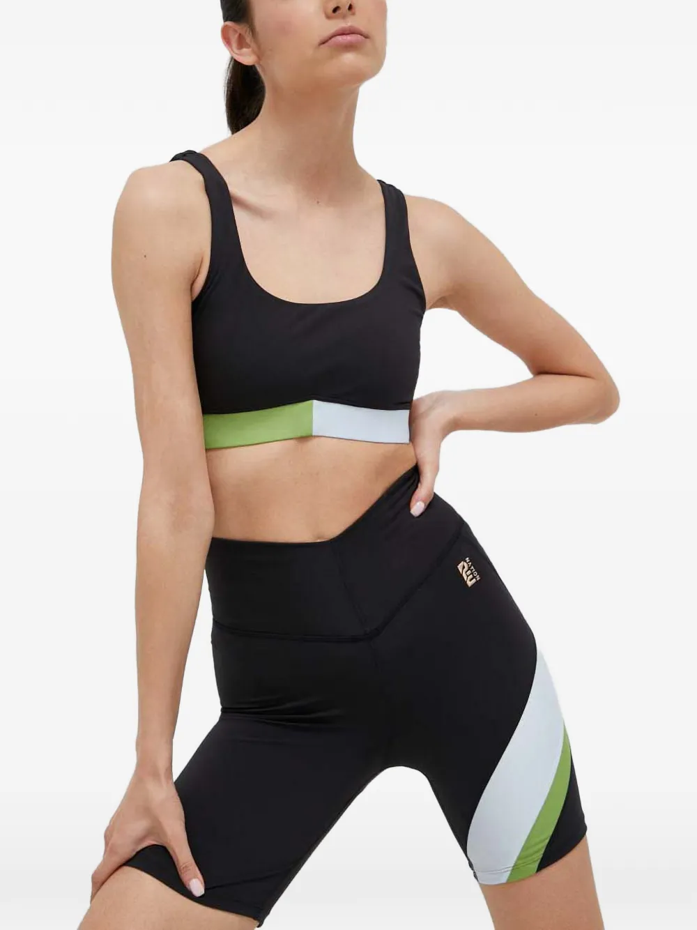 P.E Nation Reggiseno sportivo con logo - Nero