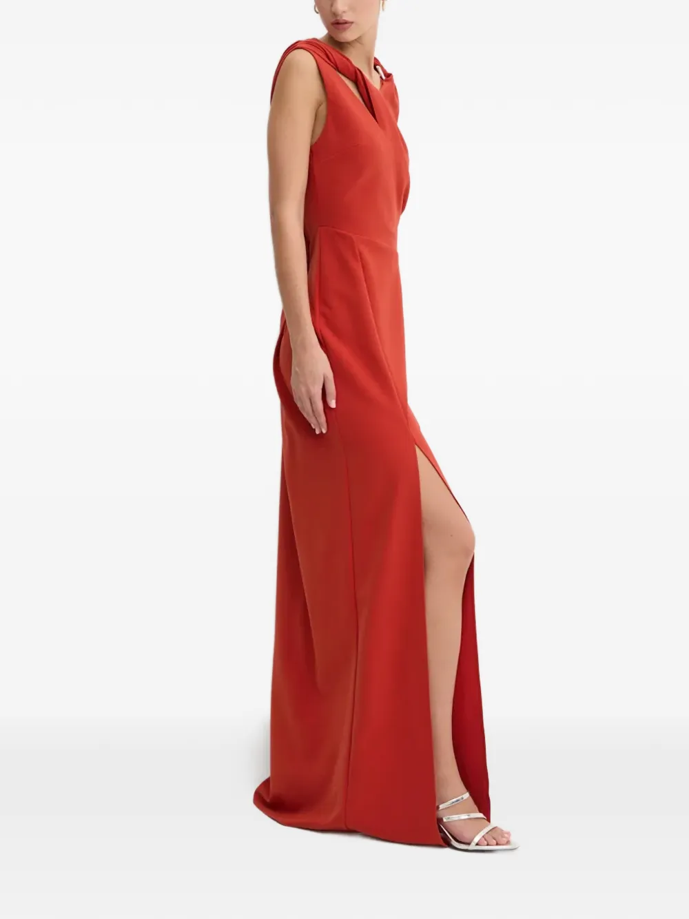Stine Goya Maxi-jurk met uitgesneden details en ringdetail Rood
