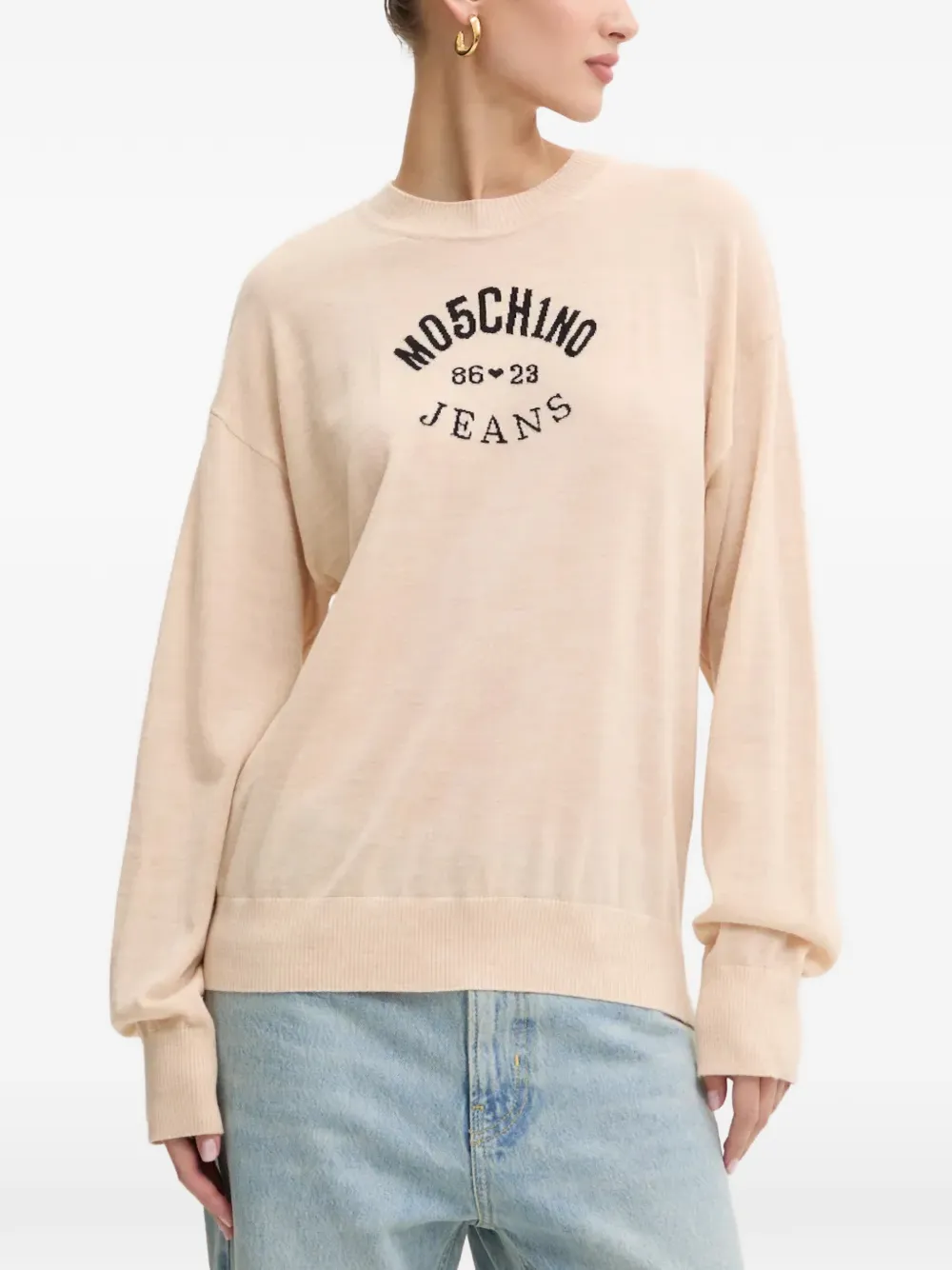 MOSCHINO JEANS logo knitwear