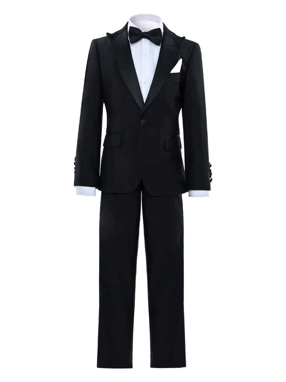 Moustache traje con solapas de pico | negro | Image 1