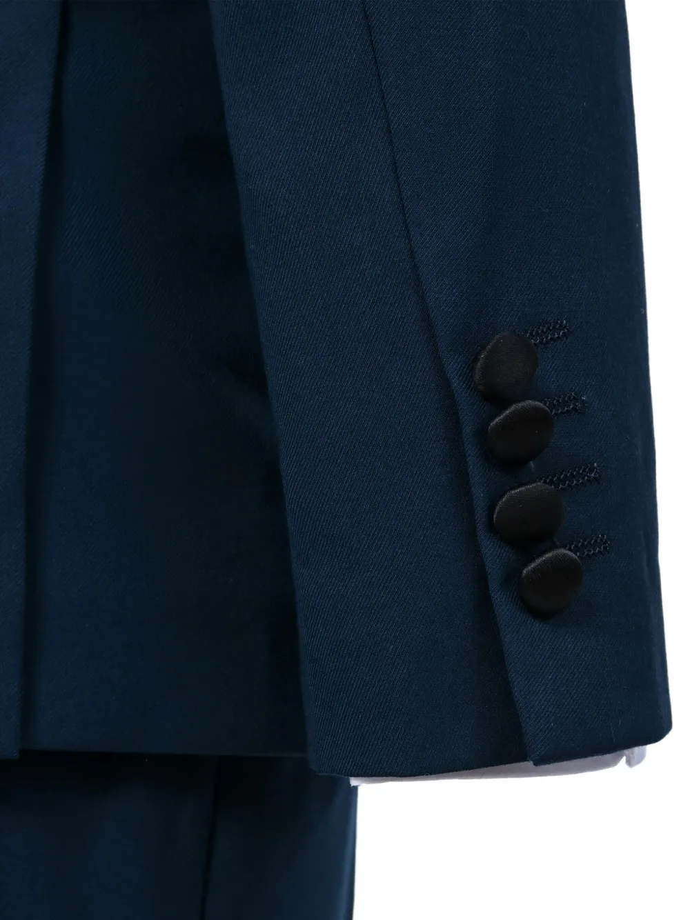 Moustache Shawl-lapels Suit In Blue
