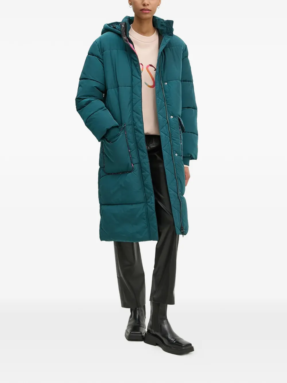 PS Paul Smith hooded quilted coat - Verde
