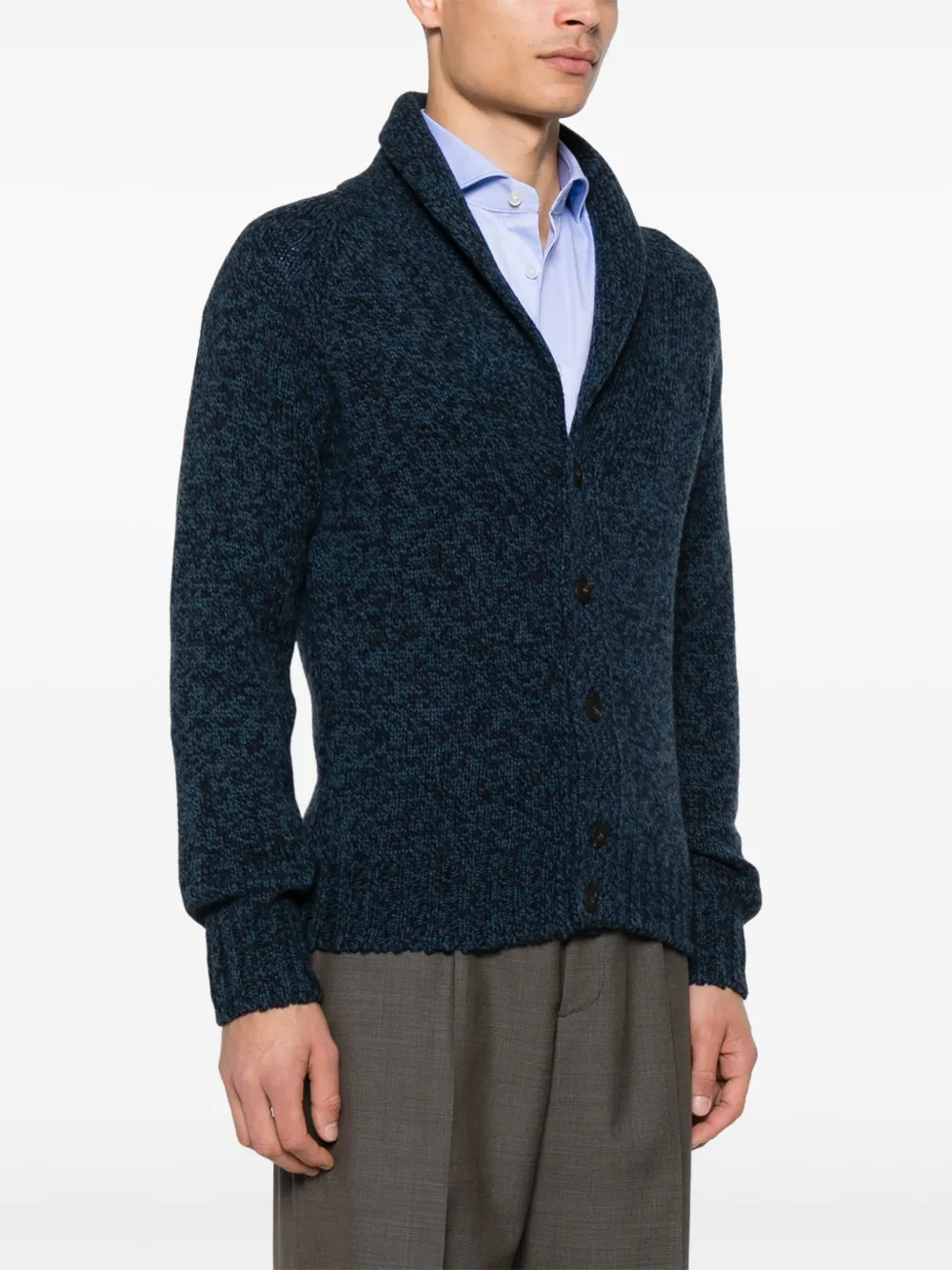 Barba Wollen vest Blauw