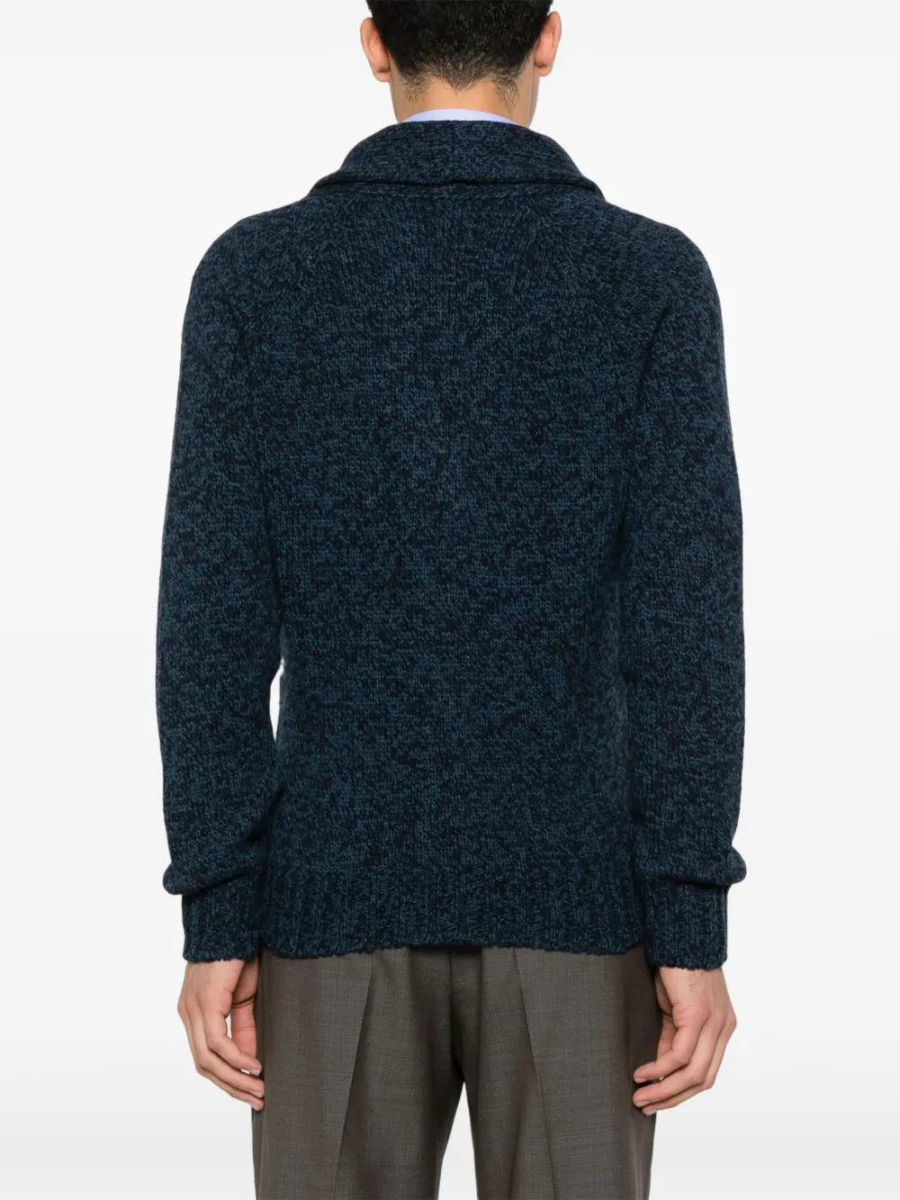 Barba Wollen vest Blauw