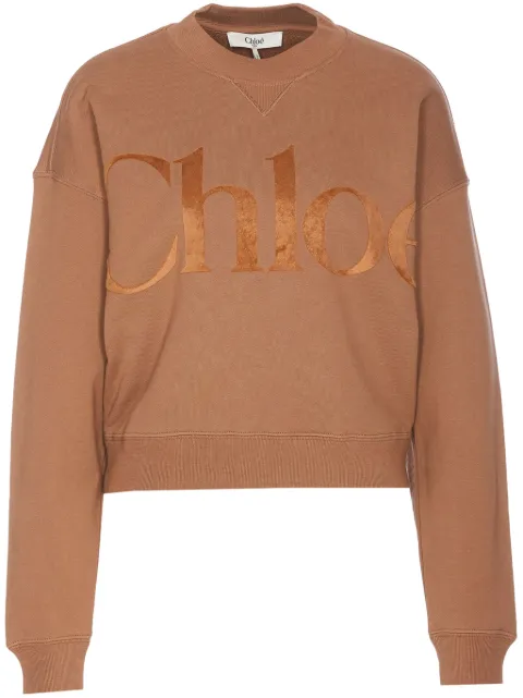Chloé sudadera con logo en relieve