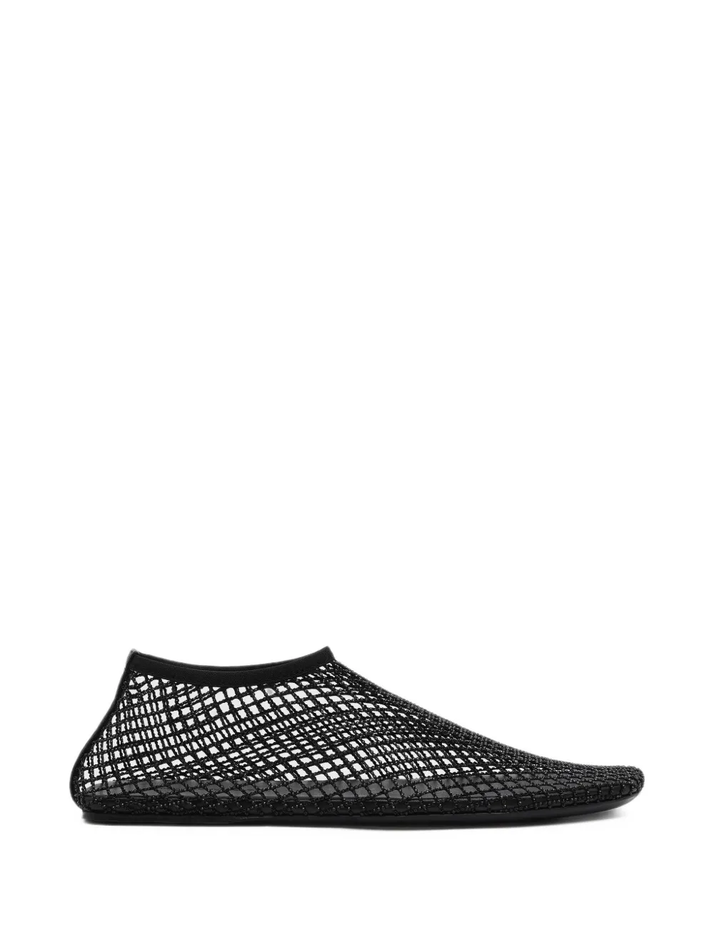 Christopher Esber Minette Crystal-mesh Ballet Flats In Black