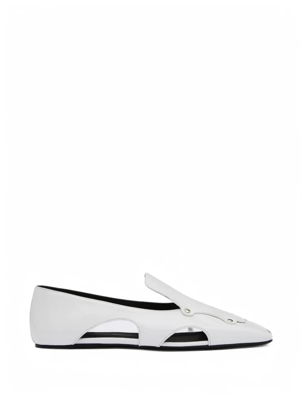 Christopher Esber Chisel cut-out leather loafers - Bianco