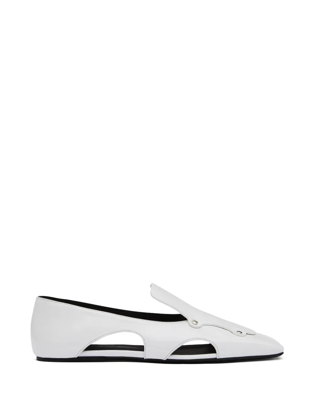 Christopher Esber Chisel cut-out leather loafers - Bianco