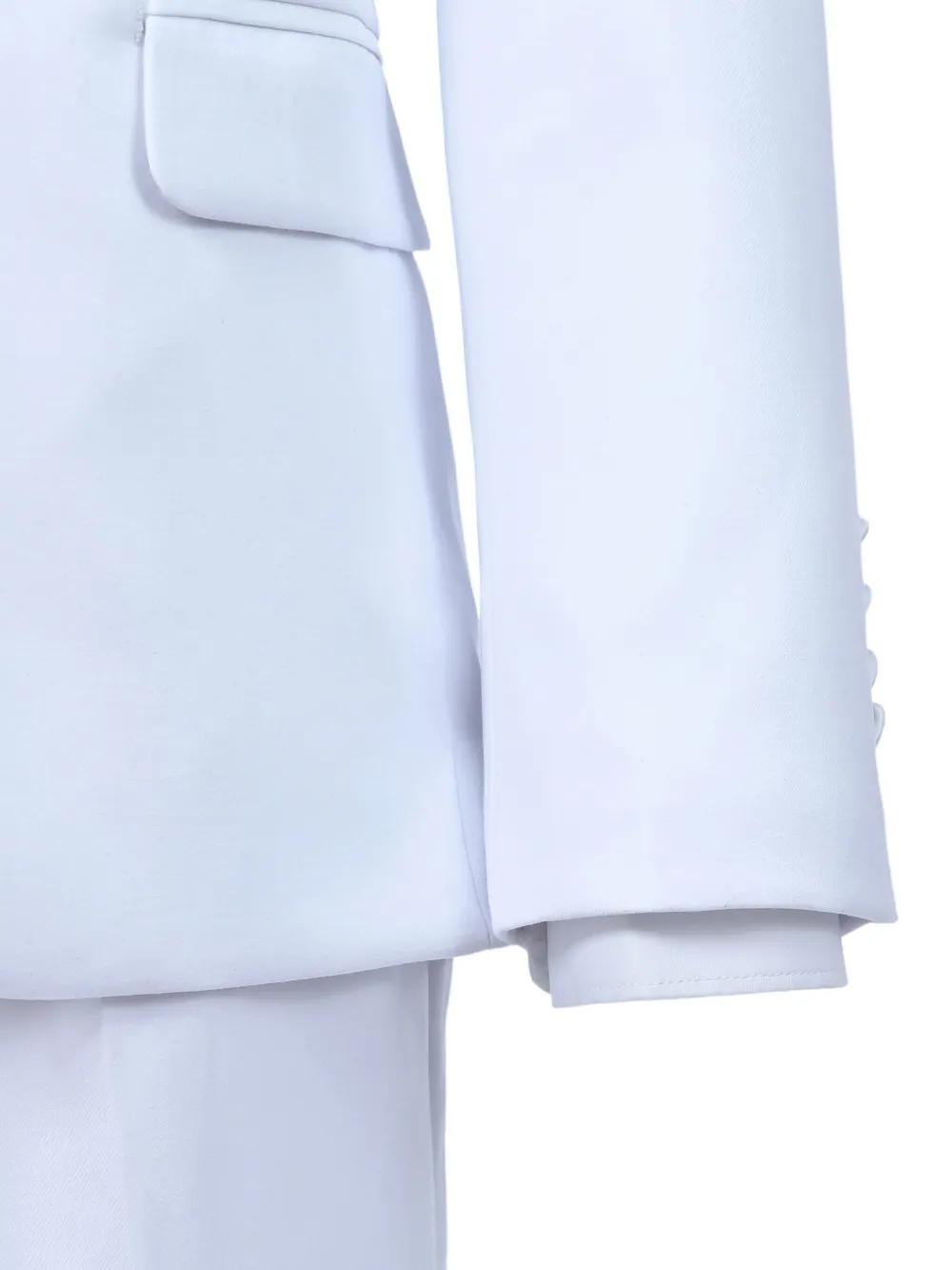 Moustache Peak-lapels Suit In White