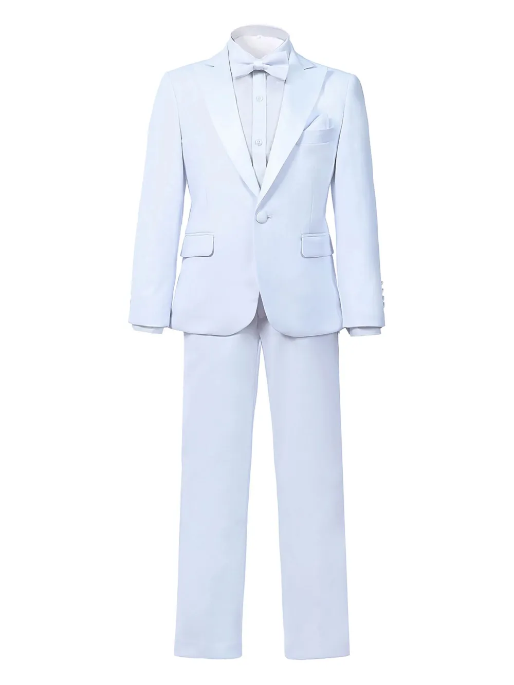Moustache traje con solapas de pico | blanco | Image 1