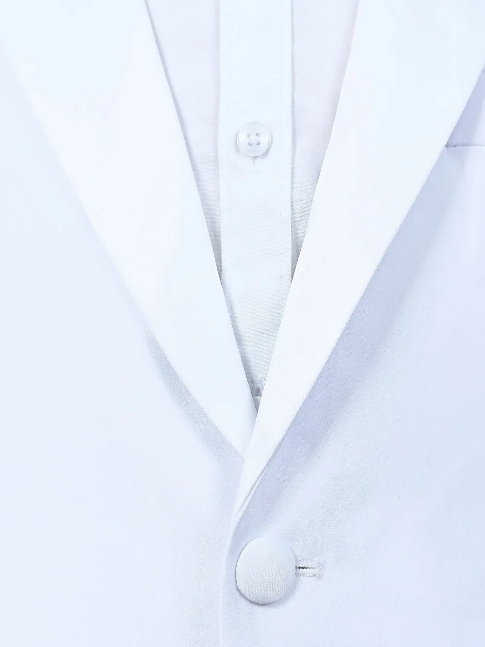 Moustache Peak-lapels Suit In White