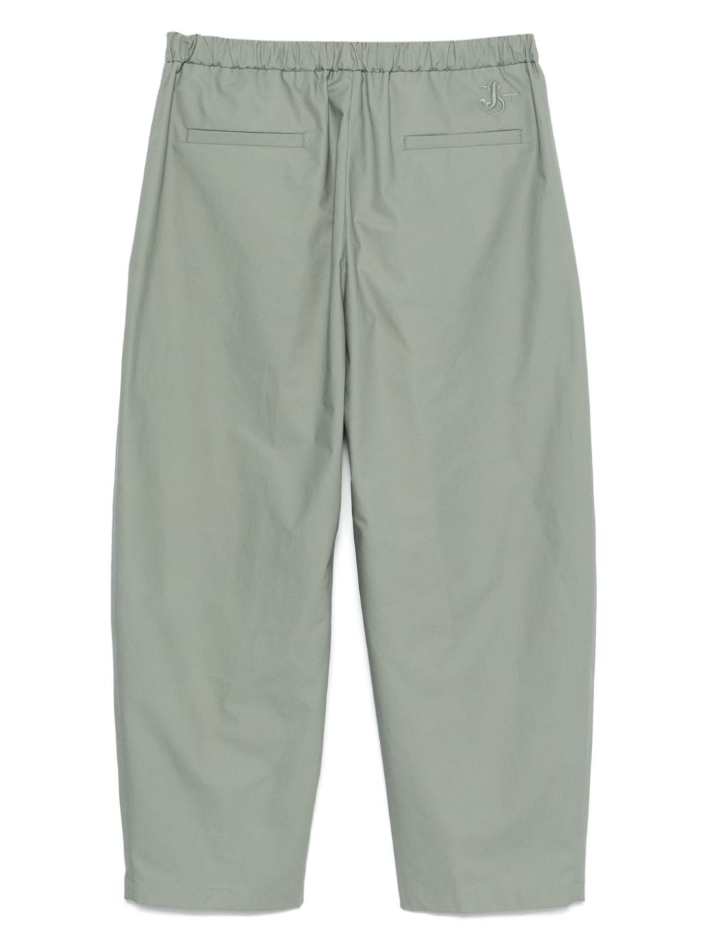 Jil Sander Broek met geborduurd logo - Groen