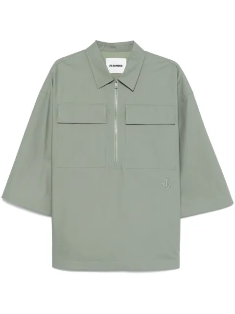 Jil Sander logo-embroidered shirt