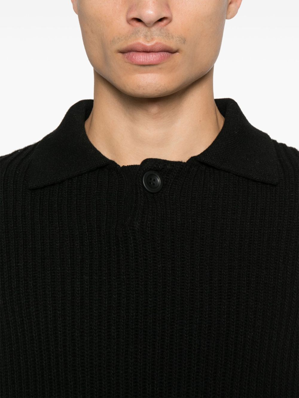 Emporio Armani ribbed-knit polo shirt Men