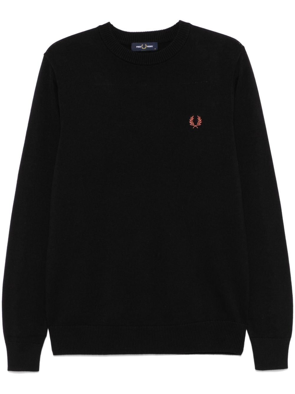 Fred Perry logo-embroidered sweater - Black