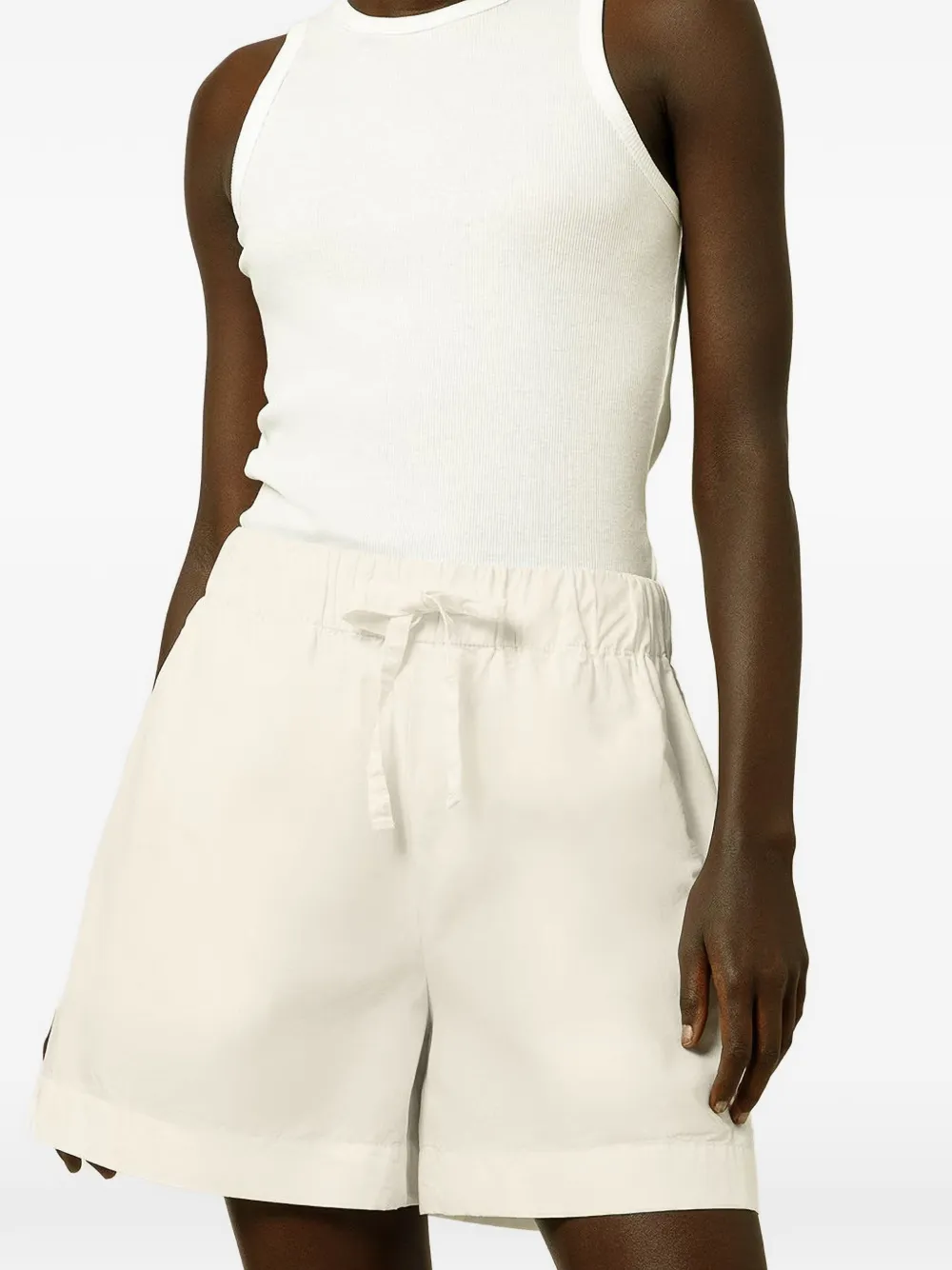 IVY OAK drawstring pyjama shorts – White