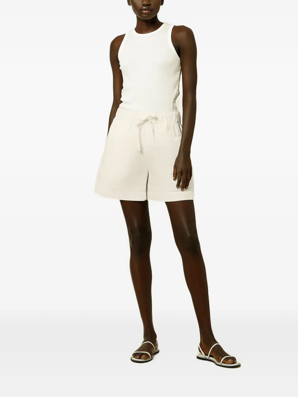  Ivy Oak Shorts Pigiama Con Coulisse - Bianco 