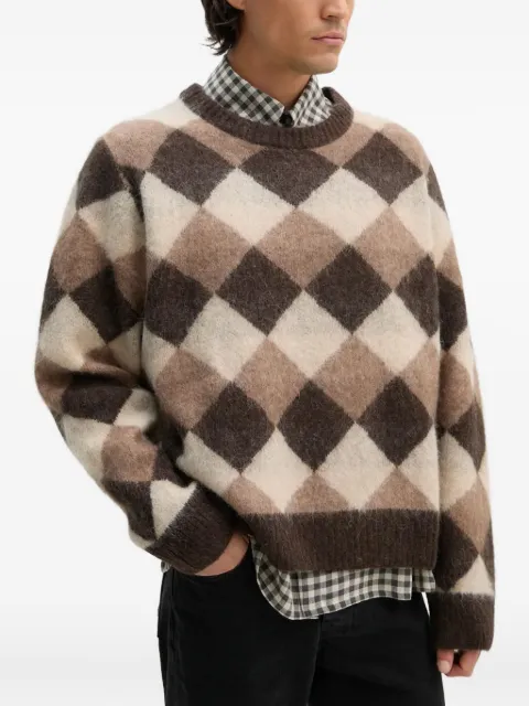 Won Hundred argyle-pattern crew-neck sweater