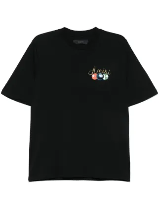AMIRI ロゴ Pool Cue プリント コットン Tシャツ 人気 Pool Cue printed shirt in black - Amiri | Mytheresa