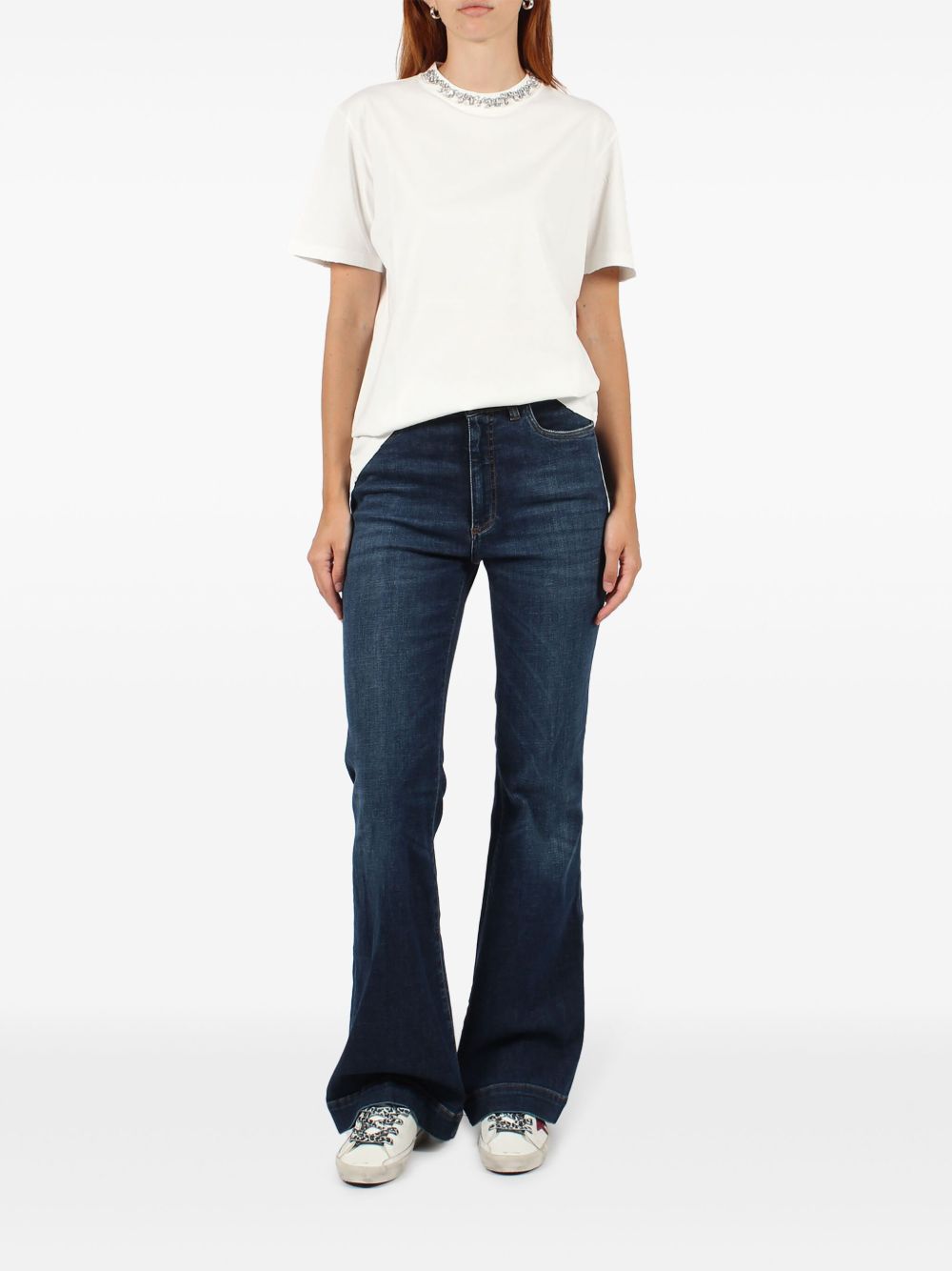 Nine In The Morning cotton wide-leg jeans - Blauw