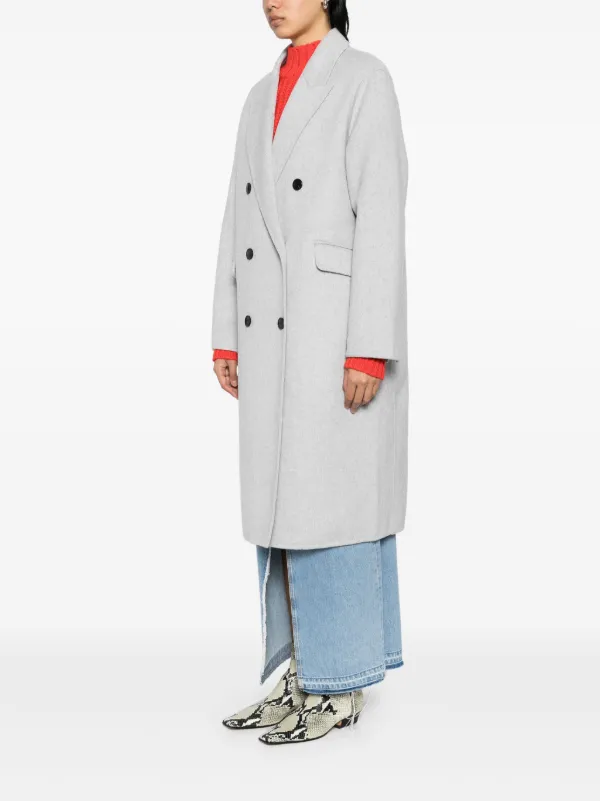 b+ab ダブルブレスト オーバーコート | グレー | FARFETCH JP