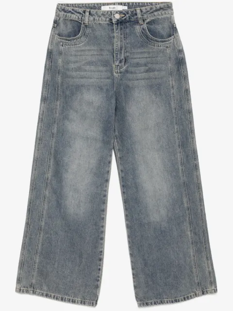 b+ab Jeans mit Kontrasteinsätzen