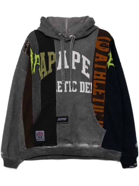 AAPE BY *A BATHING APE logo patchwork hoodie Men