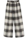 b+ab Check tucked pants - Neutrals