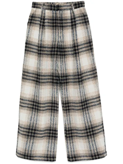 b+ab Check tucked pants