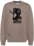 izzue graphic-print sweater - Brown