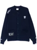 AAPE BY *A BATHING APE® moonface logo cardigan - Blue