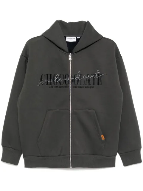 CHOCOOLATE logo zip-up hoodie